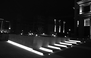 Zamil Tower Exterior Lighting Khobar, Saudi Arabia (LED Garden Warm White, Blue, LED Floor Recessed & LED Linear Tube White Colors for Landscape & Staires)