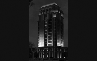 Zamil Tower Exterior Lighting Khobar, Saudi Arabia (Design LED Wall Washers Warm White & LED Linear Tube White Colors for Building & Crown)