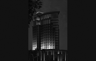 Zamil Tower Exterior Lighting Khobar, Saudi Arabia (Design LED Wall Washers Warm White & LED Linear Tube White Colors for Building & Crown)