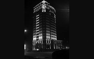Zamil Tower Exterior Lighting Khobar, Saudi Arabia (LED Wall Washers Warm White & LED Linear Tube White Colors for Building & Crown)